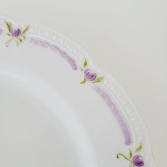 Hutschenreuther Viktoria White Dinner Plate, Hand Painted Artist Signed, RARE - Picture 3 of 7